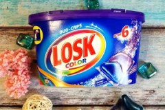 Granskning av kapslar för tvätt Losk: sammansättning, fördelar och nackdelar, kostnad, recensioner